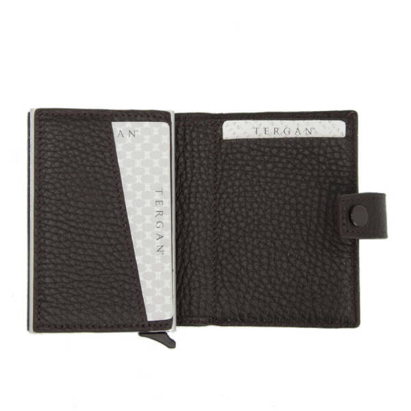 Kahverengi Hakiki Deri Unisex Kredi Kartlık - S1KK00000263-A42 - 2