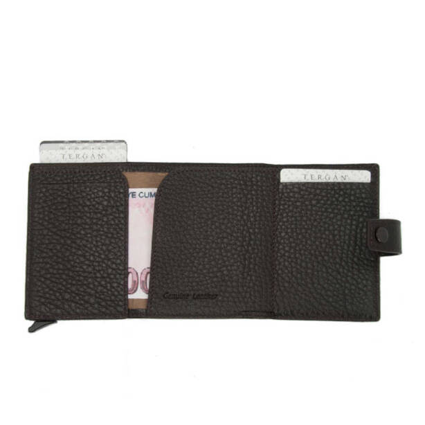 Kahverengi Hakiki Deri Unisex Kredi Kartlık - S1KK00000263-A42 - 3