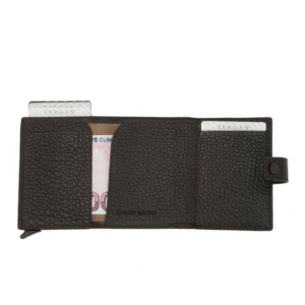 Kahverengi Hakiki Deri Unisex Kredi Kartlık - S1KK00000263-A42 - 3