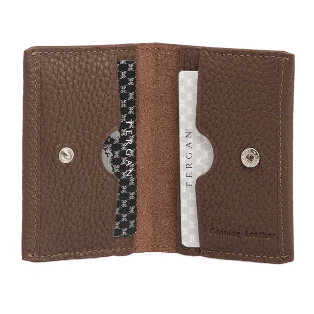 Kahverengi Deri Unisex Kredi Kartlık - S1KK00000266-B67 - Tergan