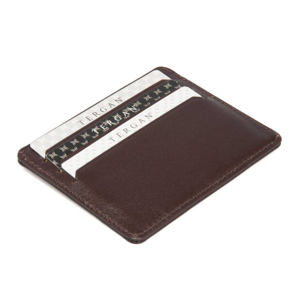 Kahverengi Hakiki Deri Unisex Kredi Kartlık - S1KK00001050-B07 