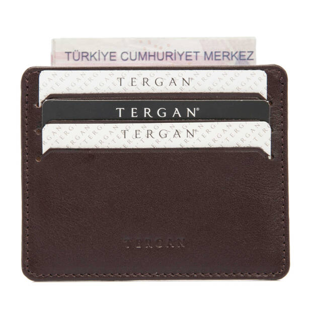 Kahverengi Deri Unisex Kredi Kartlık - S1KK00001050-D06 - 2