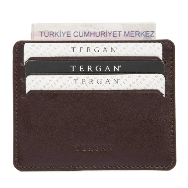 Kahverengi Deri Unisex Kredi Kartlık - S1KK00001050-D06 - 2