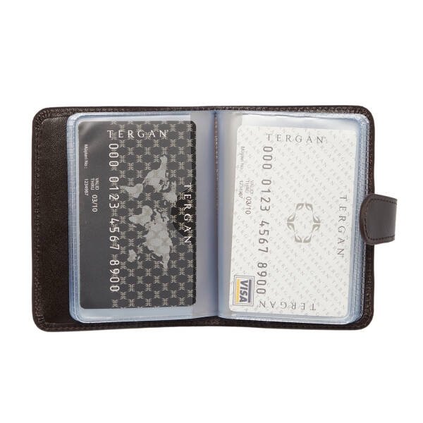 Kahverengi Deri Unisex Kredi Kartlık - S1KK00001210-B07 - 2