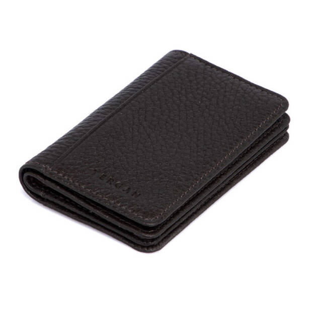 Kahverengi Hakiki Deri Unisex Kredi Kartlık - S1KK00001601-A42 