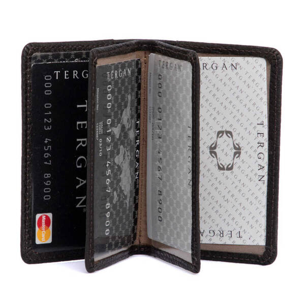 Kahverengi Hakiki Deri Unisex Kredi Kartlık - S1KK00001601-A42 - 2