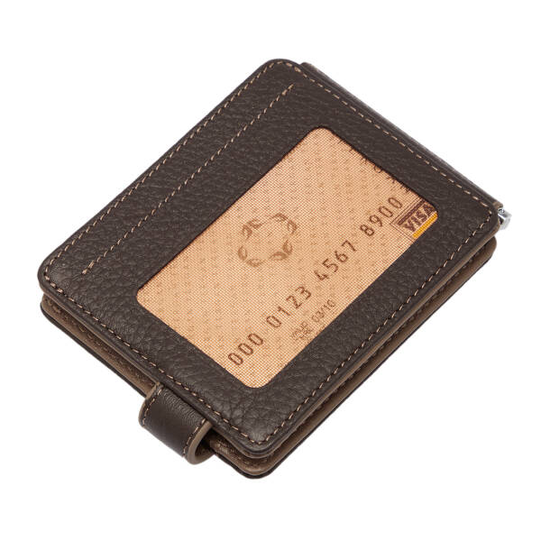 Kahverengi Deri Unisex Kredi Kartlık - S1KK00001637-H8P - 3