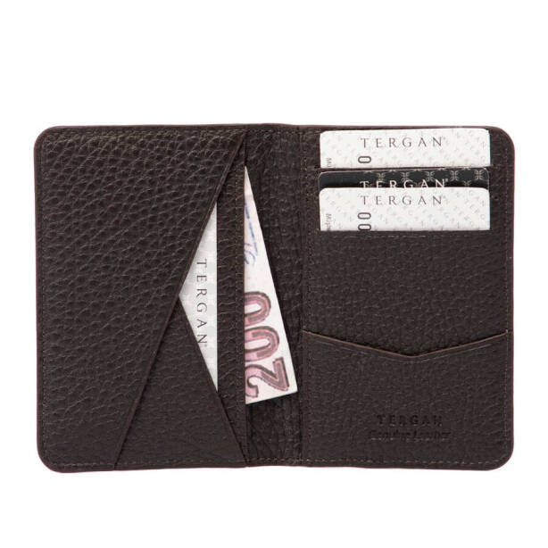 Kahverengi Hakiki Deri Unisex Kredi Kartlık - S1KK00001645-A42 - 2