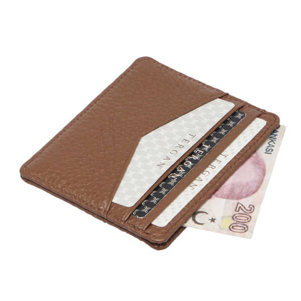 Kahverengi Deri Unisex Kredi Kartlık - S1KK00001665-S8G - 2