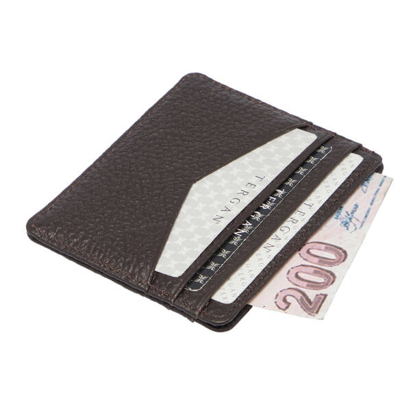 Kahverengi Deri Unisex Kredi Kartlık - S1KK00001665-T0Y - 2