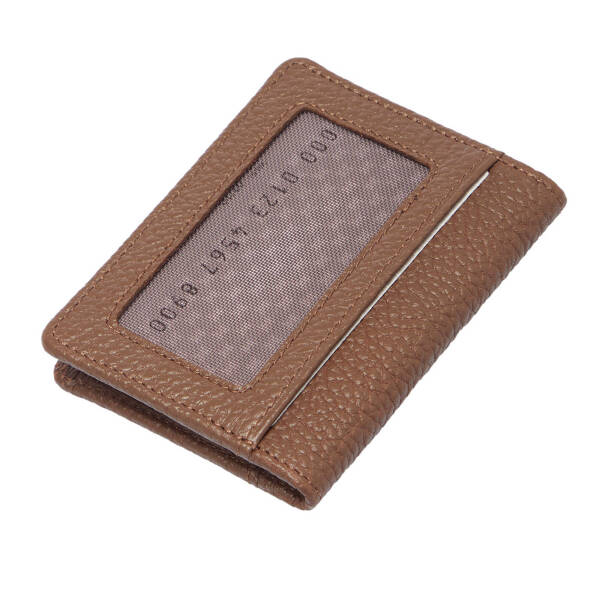 Kahverengi Deri Unisex Kredi Kartlık - S1KK00001666-S8G - 3
