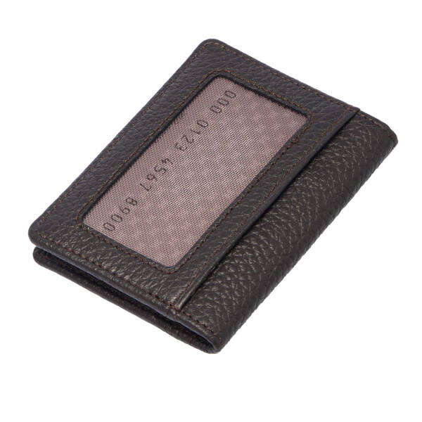 Kahverengi Deri Unisex Kredi Kartlık - S1KK00001666-T0Y - 3