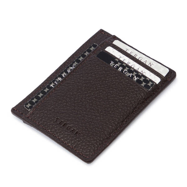 Kahverengi Deri Unisex Kredi Kartlık - S1KK00001676-A42 - 1