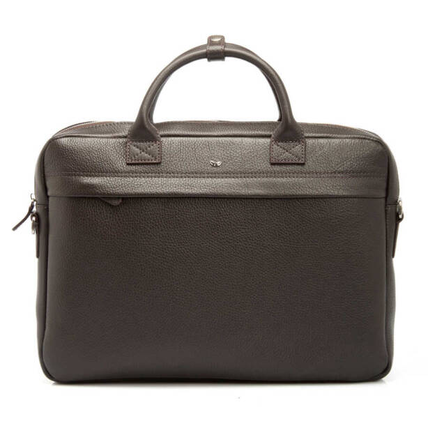 Kahverengi Hakiki Deri Unisex Laptop Çantası - S1LC00002897-A42 - Tergan