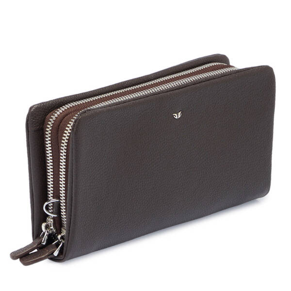 Kahverengi Deri Unisex Portföy Çantası - S1PC00002197-U5H - 2