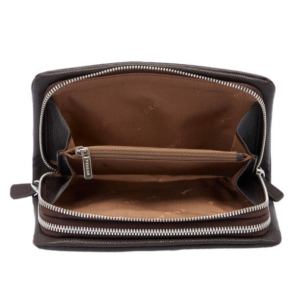 Kahverengi Hakiki Deri Unisex Portföy Çantası - S1PC00002197-U5H - 4