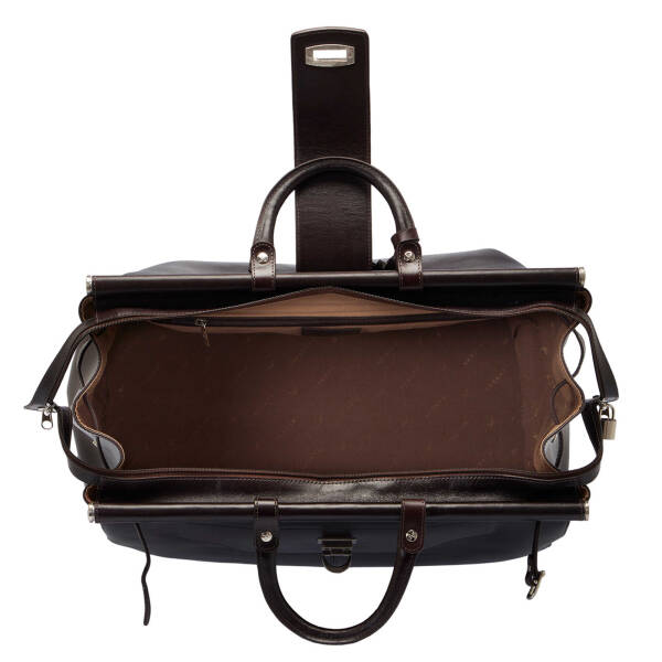 Kahverengi Hakiki Deri Unisex Seyahat Çantası - S1SC00002508-A98 - 4