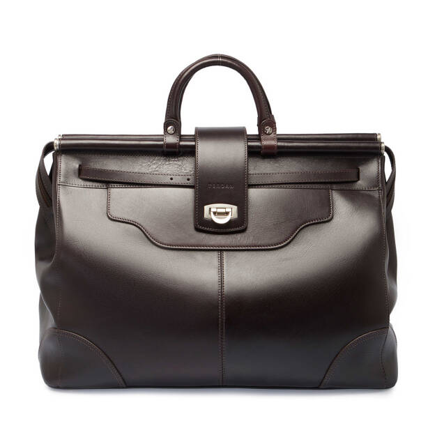 Kahverengi Deri Unisex Seyahat Çantası - S1SC00002508-A98 