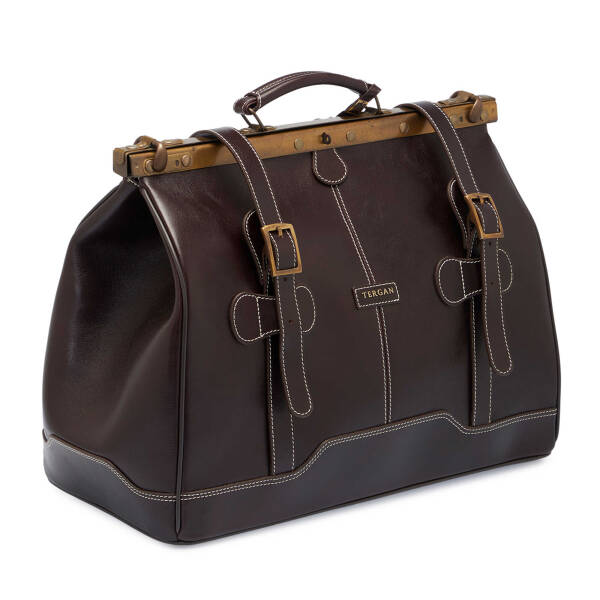 Kahverengi Deri Unisex Seyahat Çantası - S1SC00002509-A98 - 2