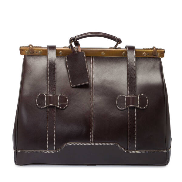 Kahverengi Deri Unisex Seyahat Çantası - S1SC00002509-A98 - 3