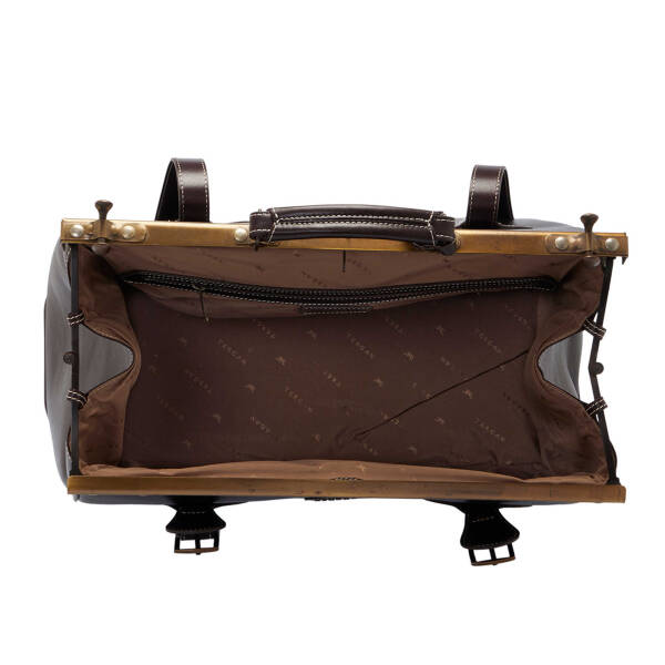 Kahverengi Deri Unisex Seyahat Çantası - S1SC00002509-A98 - 4