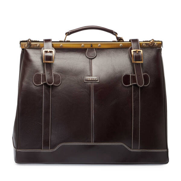 Kahverengi Deri Unisex Seyahat Çantası - S1SC00002514-A98 - 1