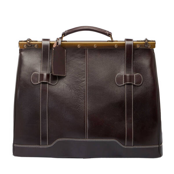 Kahverengi Deri Unisex Seyahat Çantası - S1SC00002514-A98 - 3