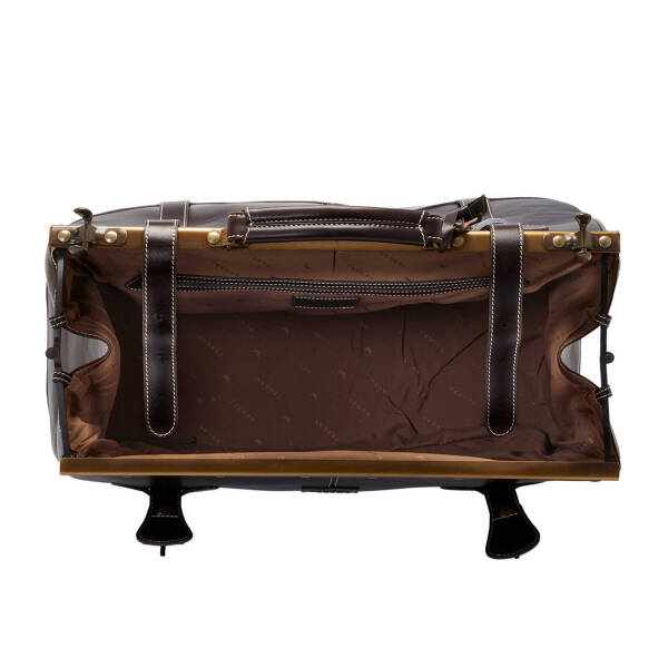 Kahverengi Deri Unisex Seyahat Çantası - S1SC00002514-A98 - 4