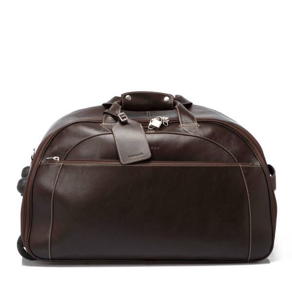 Kahverengi Deri Unisex Seyahat Çantası - S1SC00002566-A98 - 1