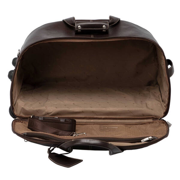 Kahverengi Deri Unisex Seyahat Çantası - S1SC00002566-A98 - 5