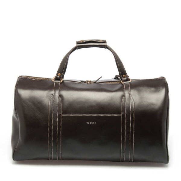 Kahverengi Deri Unisex Seyahat Çantası - S1SC00002573-A98 - 1