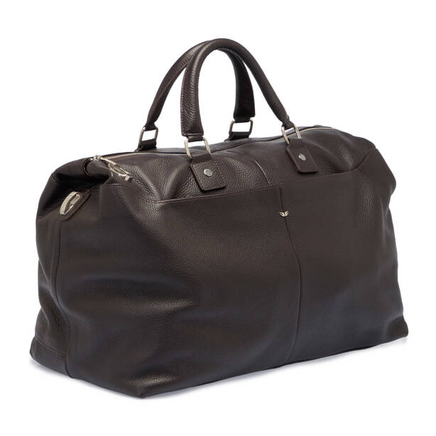 Kahverengi Deri Unisex Seyahat Çantası - S1SC00021264-A42 - Tergan