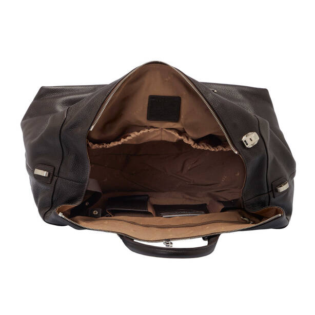 Kahverengi Deri Unisex Seyahat Çantası - S1SC00021264-A42 - Tergan