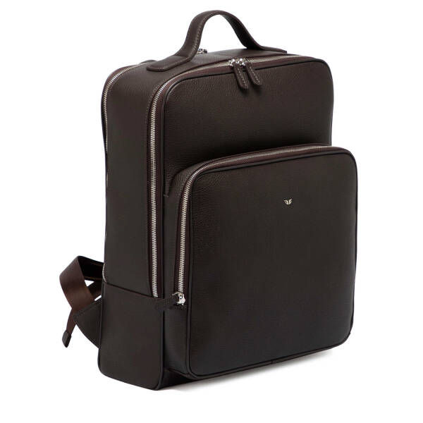 Kahverengi Deri Unisex Sırt Çantası - S1SR00021454-A42 - 2