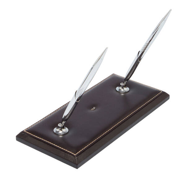 Kahverengi Deri Unisex Sümen Takımı - S1SU00004533-A98 - 3