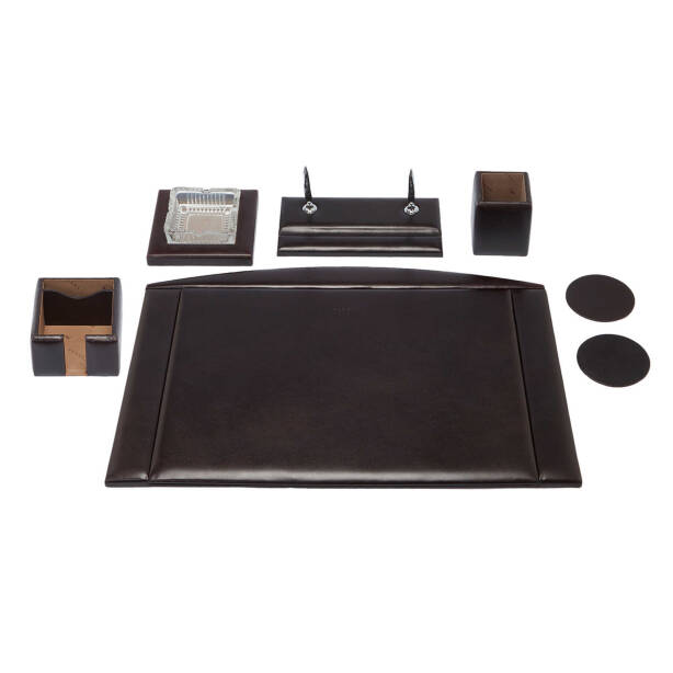 Kahverengi Deri Unisex Sümen Takımı - S1SU00004754-A98 