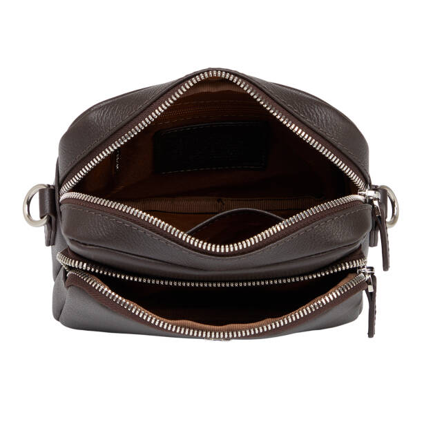 Kahverengi Hakiki Deri Erkek Çapraz Askılı Çanta - S1AC00021542-A87 - 4