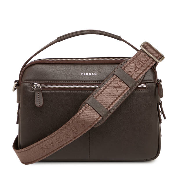 Kahverengi Hakiki Deri Erkek Çapraz Askılı Çanta - S1AC00021545-A87 - 3