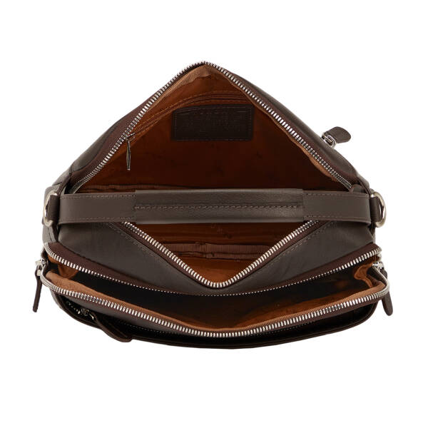 Kahverengi Hakiki Deri Erkek Çapraz Askılı Çanta - S1AC00021545-A87 - 4
