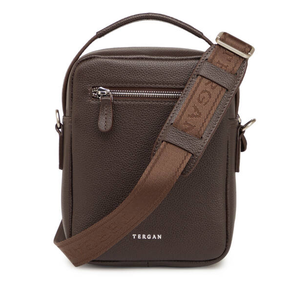 Kahverengi Hakiki Deri Erkek Çapraz Askılı Çanta - S1AC00021551-A7P - 3