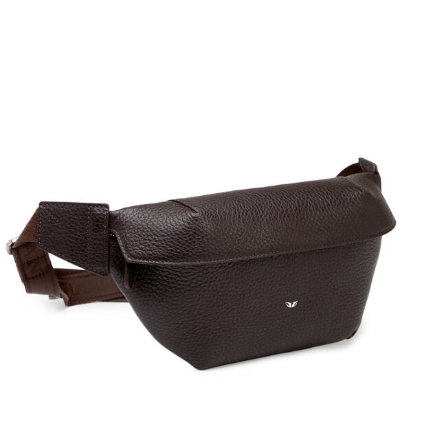 Kahverengi Hakiki Deri Erkek Bel Çantası - S1BL00021549-V6N - Tergan