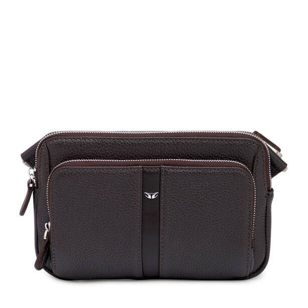 Kahverengi Hakiki Deri Erkek Bel Çantası - S1BL00021559-A42 - Tergan