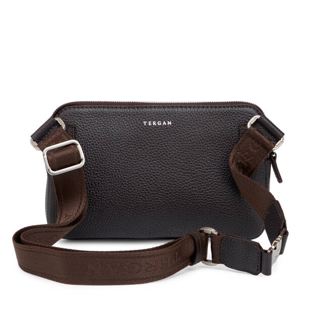 Kahverengi Hakiki Deri Erkek Bel Çantası - S1BL00021559-A42 - Tergan