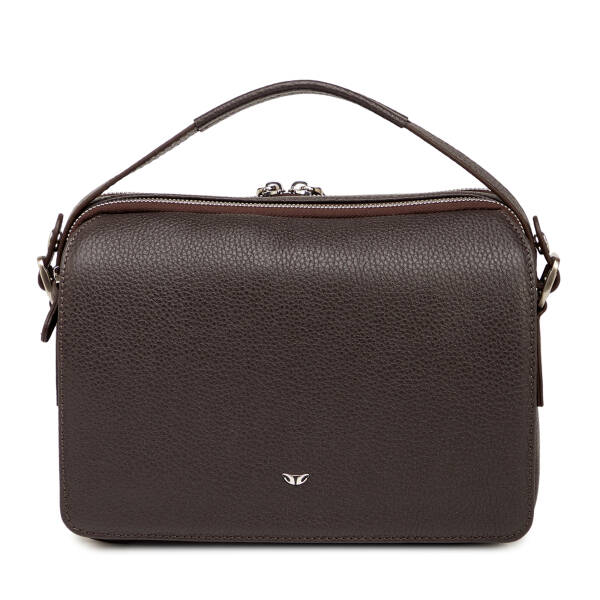 Kahverengi Hakiki Deri Erkek Çapraz Askılı Çanta - S1AC00021555-A42 - 1