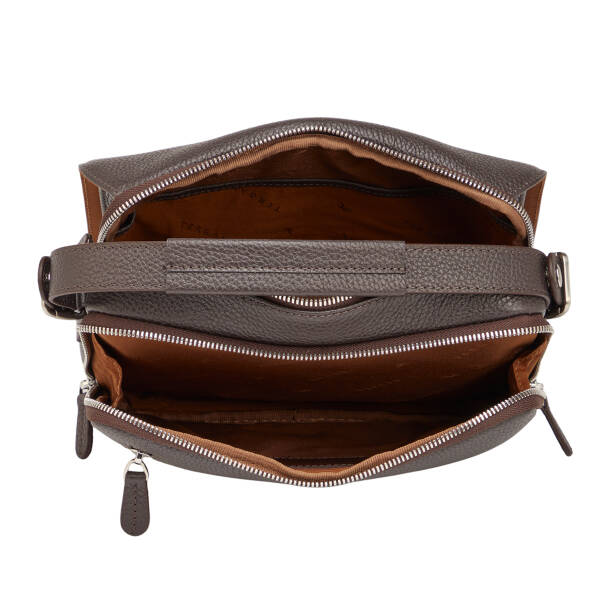 Kahverengi Hakiki Deri Erkek Çapraz Askılı Çanta - S1AC00021555-A42 - 4