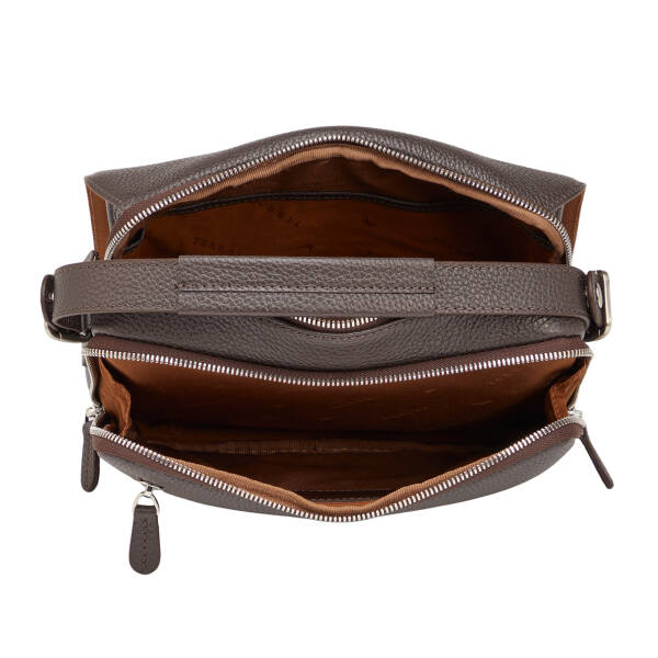Kahverengi Hakiki Deri Erkek Çapraz Askılı Çanta - S1AC00021555-A42 - 4