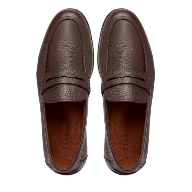 Kahverengi Hakiki Deri Erkek Casual Ayakkabı - E26I1AY57639-A24 - 5