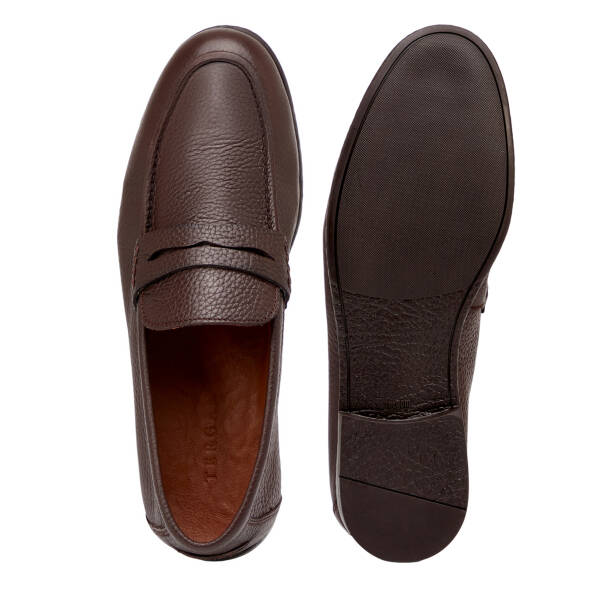 Kahverengi Hakiki Deri Erkek Casual Ayakkabı - E26I1AY57639-A24 - 6