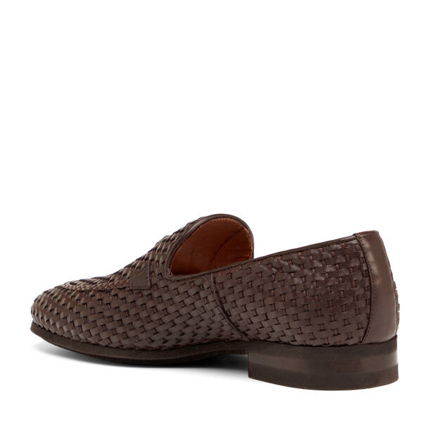 Kahverengi Hakiki Deri Erkek Klasik Ayakkabı - E25I1AY57205-B90 - 4