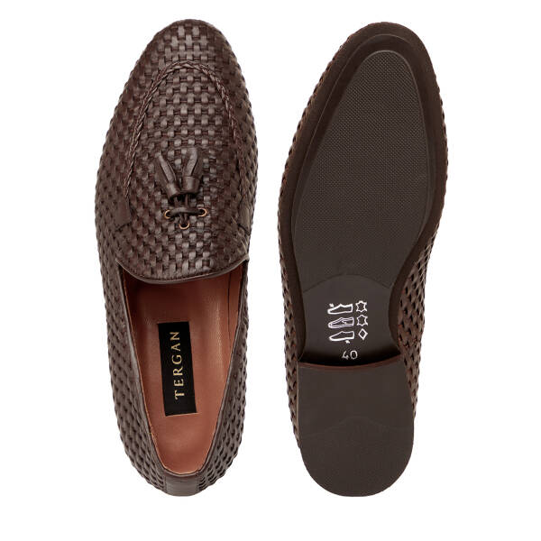 Kahverengi Hakiki Deri Erkek Klasik Ayakkabı - E25I1AY57205-B90 - 6